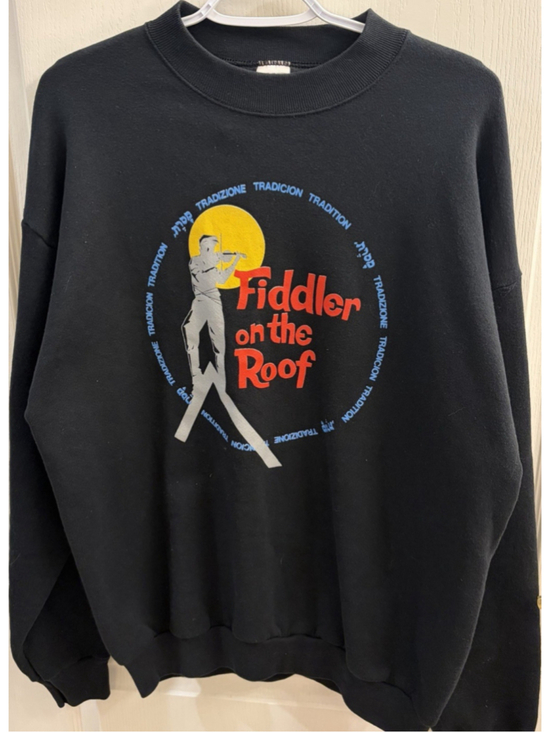 Fruit of the Loom Other - Fiddler on the Roof Black Vintage MADE IN USA Sweatshirt XL